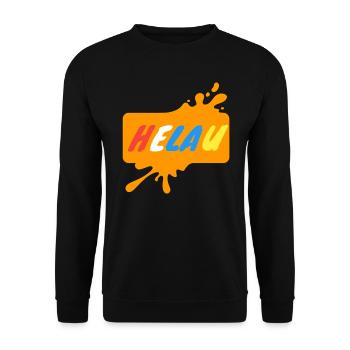 Helau Karnevalsdesign - Unisex Pullover - Schwarz - Vorne - Alina (178cm) & Michal (187cm)