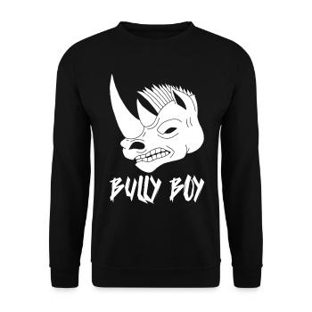 White rhinoceros head - Unisex Sweatshirt - black - Front - Alina (178cm) & Michal (187cm)