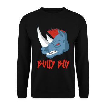 Rhinoceros head - Unisex Sweatshirt - black - Front - Alina (178cm) & Michal (187cm)