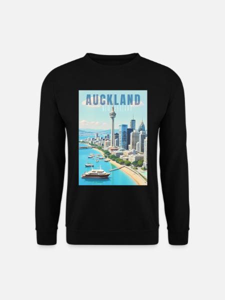 Auckland Skyline - Unisex Sweatshirt - black