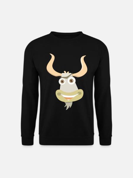Cheerful illustration of a yak's head - Unisex Sweatshirt - black
