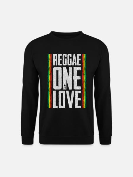 Reggae Love Design with African Stripes - Unisex Sweatshirt - black