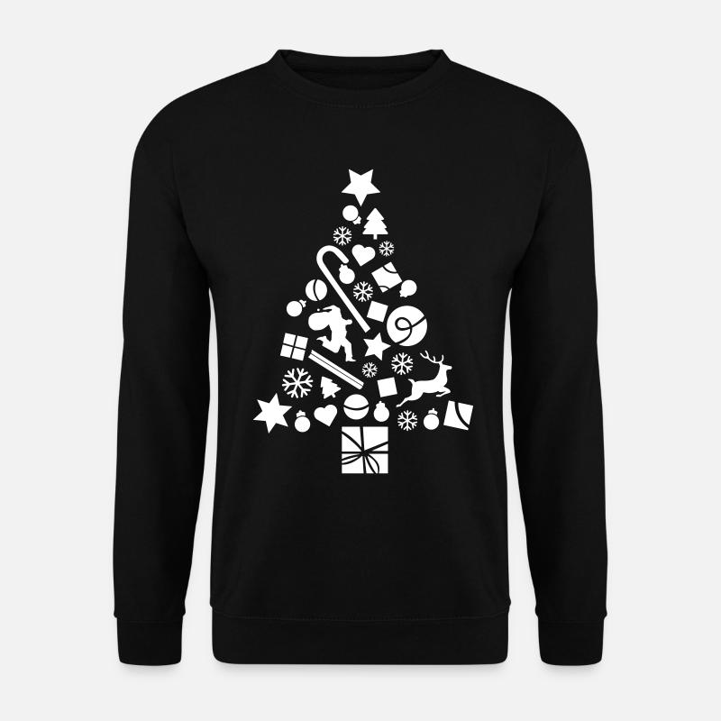 Decorated Christmas tree - Unisex Sweatshirt - black