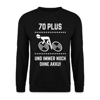 70 Plus – still without battery! Bicycle Road Bike W - Unisex Sweatshirt - black - Front - Alina (178cm) & Michal (187cm)
