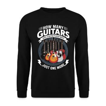 Guitarist Guitar - Unisex Sweatshirt - black - Front - Alina (178cm) & Michal (187cm)