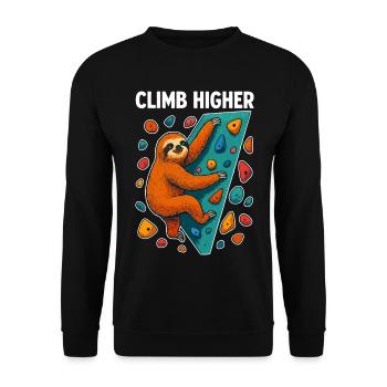 Cadeau de l’escalade paresseuse en bloc - Sweat-shirt Unisexe - noir - Devant - Alina (178cm) & Michal (187cm)