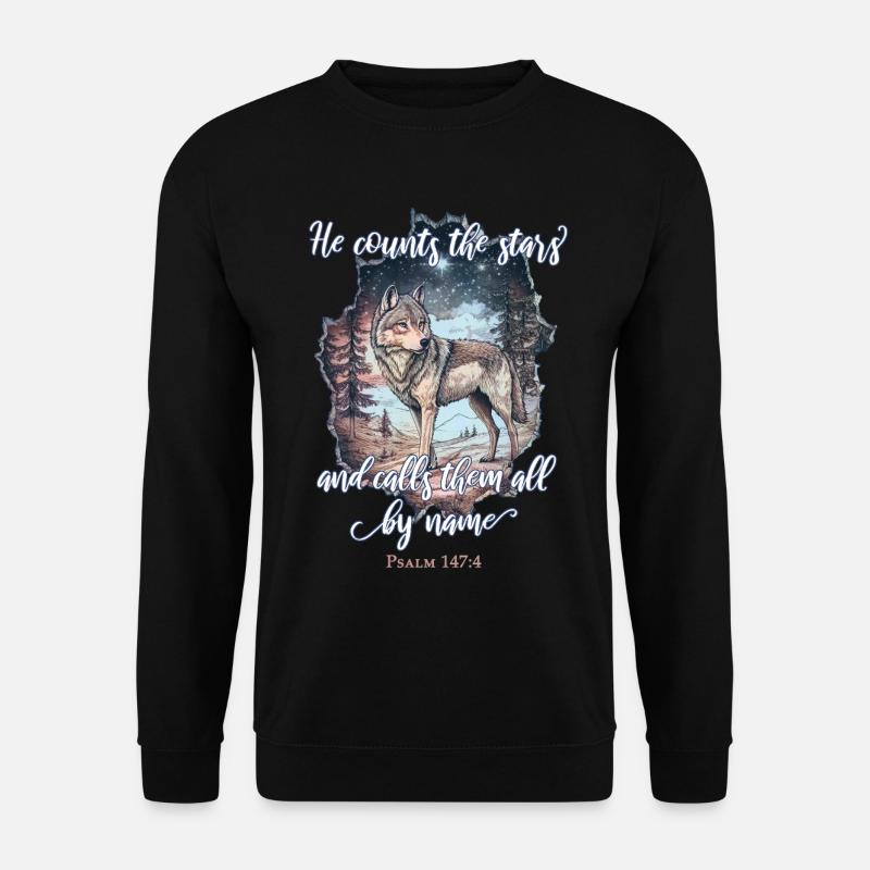 Wolf Christlich - Unisex Pullover - Schwarz