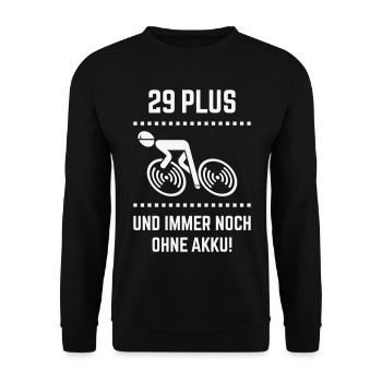 29 Plus – still without battery! Bicycle Road Bike W - Unisex Sweatshirt - black - Front - Alina (178cm) & Michal (187cm)