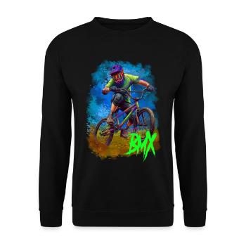 BMX - Sweat-shirt Unisexe - noir - Devant - Alina (178cm) & Michal (187cm)