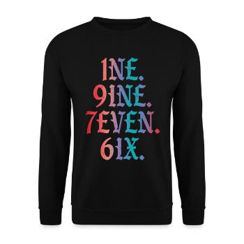 Vintage 1976 - Unisex Pullover - Schwarz - Vorne - Alina (178cm) & Michal (187cm)