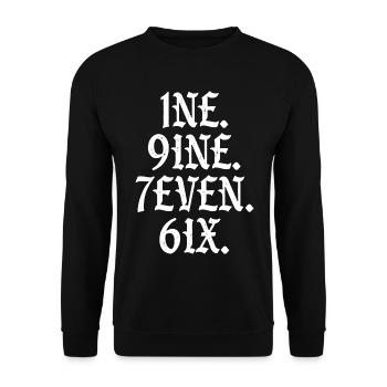 Vintage 1976 - Unisex Pullover - Schwarz - Vorne - Alina (178cm) & Michal (187cm)
