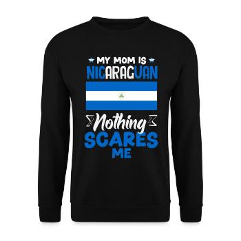 Nicaragua Flag Pride & Home - Unisex Sweatshirt - black - Front - Alina (178cm) & Michal (187cm)