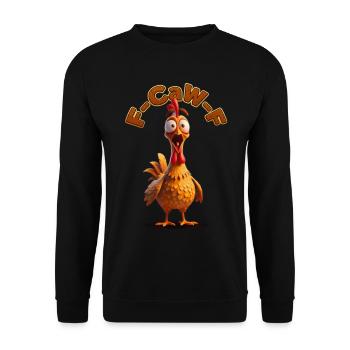 Dessin animé F-Can-F du Coq | Poulet, photos drôles - Sweat-shirt Unisexe - noir - Devant - Alina (178cm) & Michal (187cm)