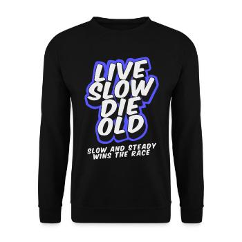 Live Slow Die Old - LSDO - Sweat-shirt Unisexe - noir - Devant - Alina (178cm) & Michal (187cm)
