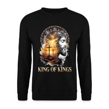 King Of Kings Cross Faith - Unisex Pullover - Schwarz - Vorne - Alina (178cm) & Michal (187cm)