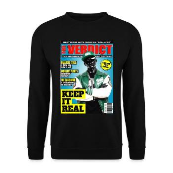 The Verdict Issue 01 Realness - Hip Hop Statement - Unisex Pullover - Schwarz - Vorne - Alina (178cm) & Michal (187cm)