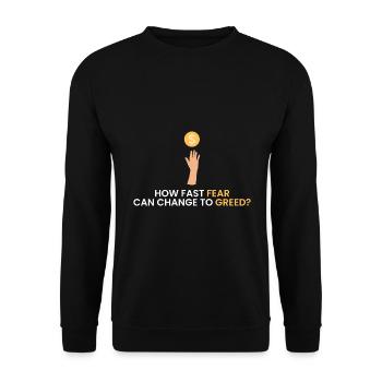 How quickly can anxiety in - Unisex Sweatshirt - black - Front - Alina (178cm) & Michal (187cm)