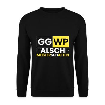 gg wp, false championships - Unisex Sweatshirt - black - Front - Alina (178cm) & Michal (187cm)
