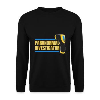 Geisterjagd Paranormal Investigator - Unisex Pullover - Schwarz - Vorne - Alina (178cm) & Michal (187cm)