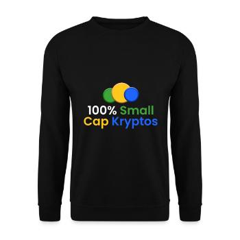 100% Small Cap Kryptos - Unisex Pullover - Schwarz - Vorne - Alina (178cm) & Michal (187cm)