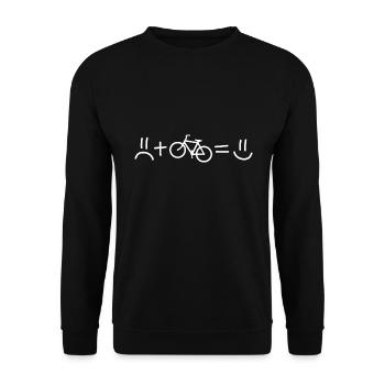 Fahrrad Radfahrerin Rad fahren Radfahrer glücklich - Unisex Pullover - Schwarz - Vorne - Alina (178cm) & Michal (187cm)
