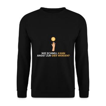 Wie schnell kann Angst zu - Unisex Pullover - Schwarz - Vorne - Alina (178cm) & Michal (187cm)