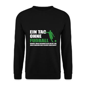 Fußballspieler Geschenk Fußball Fan Fußballer - Unisex Pullover - Schwarz - Vorne - Alina (178cm) & Michal (187cm)