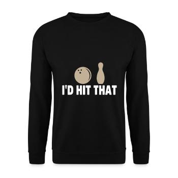 Bowling Bowler Gutter Strike Replacement Needles - Unisex Sweatshirt - black - Front - Alina (178cm) & Michal (187cm)