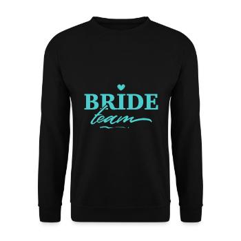 Team Braut - Unisex Pullover - Schwarz - Vorne - Alina (178cm) & Michal (187cm)