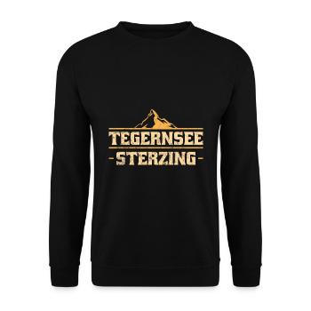 Alpenüberquerung Tegernsee Sterzing - Unisex Pullover - Schwarz - Vorne - Alina (178cm) & Michal (187cm)