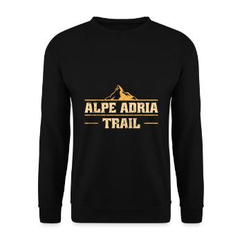 Crossing the Alps Alpe Adria Trail Ferwanderweg - Unisex Sweatshirt - black - Front - Alina (178cm) & Michal (187cm)
