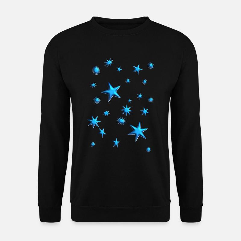 Stern Sterne Sternenhimmel Stars Sternchen Blau - Unisex Pullover - Schwarz