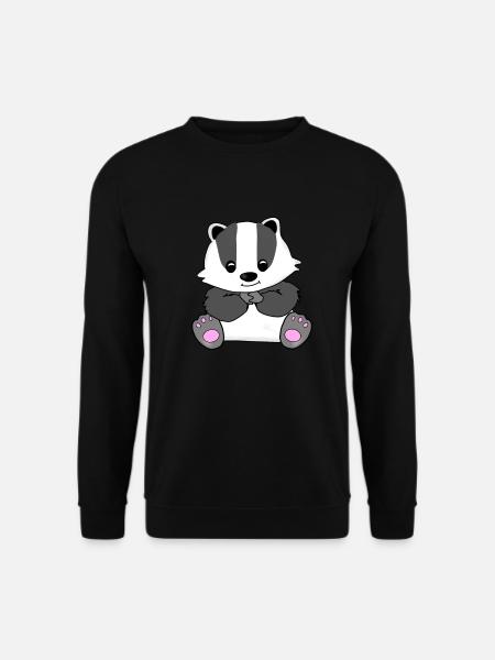 Dachs Kinder Waldtier Geschenk Tier Tierschutz - Unisex Pullover - Schwarz