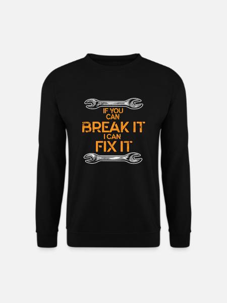 Machanic Wrench Worker Garage Industrielles Geschenk - Unisex Pullover - Schwarz