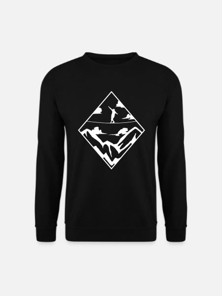 Slackline Slacken Slack Balance Sport Geschenk - Unisex Pullover - Schwarz