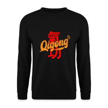 Yoga Work Out Gift - Unisex Sweatshirt - black - Front - Alina (178cm) & Michal (187cm)