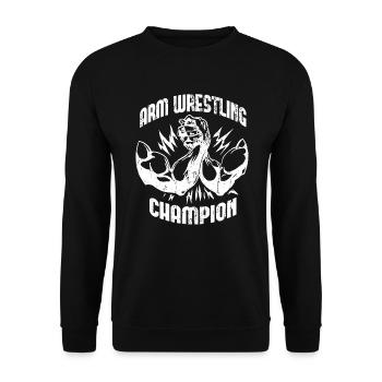 Cadeau de lutte contre le bras - Sweat-shirt Unisexe - noir - Devant - Alina (178cm) & Michal (187cm)
