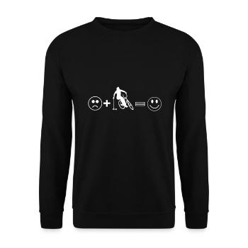 Bicycle Polo Cycle Polo Hardcourt Bike Polo Gift - Unisex Sweatshirt - black - Front - Alina (178cm) & Michal (187cm)