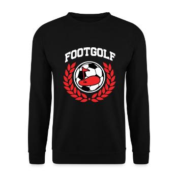 Footgolf Soccergolf Golf Football Trend Hobby Cadeau - Sweat-shirt Unisexe - noir - Devant - Alina (178cm) & Michal (187cm)