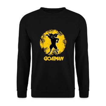 Goatman Sheepsquatch Cryptid Monstre Animal Cadeau - Sweat-shirt Unisexe - noir - Devant - Alina (178cm) & Michal (187cm)