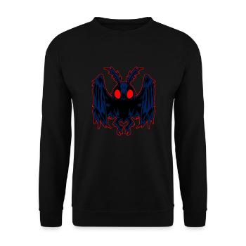 Mothman Legendary Monster Cryptid Animal Gift - Unisex Sweatshirt - black - Front - Alina (178cm) & Michal (187cm)