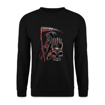 Reaper Dark Skeleton Angel of Death Skull Gift - Sweat-shirt Unisexe - noir - Devant - Alina (178cm) & Michal (187cm)