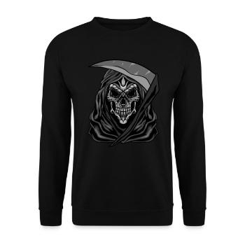 Reaper Dark Skeleton Angel of Death Skull Gift - Sweat-shirt Unisexe - noir - Devant - Alina (178cm) & Michal (187cm)