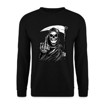 Reaper Skeleton Angel of Death Skull Blade Gift - Sweat-shirt Unisexe - noir - Devant - Alina (178cm) & Michal (187cm)