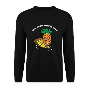 Pizza Pineapple Food Snack Meal Healthyfood Gift - Unisex Sweatshirt - black - Front - Alina (178cm) & Michal (187cm)