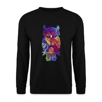 Chouette oiseau nocturne troupeau vol mouche animal de compagnie - Sweat-shirt Unisexe - noir - Devant - Alina (178cm) & Michal (187cm)