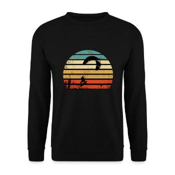 Kite Surfing Wind Sailing Wake Boarding Ocean Gift - Unisex Sweatshirt - black - Front - Alina (178cm) & Michal (187cm)