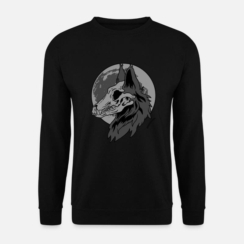 Wolf-Tier-Mond-Hunde verschlingen Säugetier-Tiergeschenk - Unisex Pullover - Schwarz
