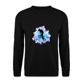 Bmx Bicycle Bikes Cycle Ride Race Game Sports Gift - Unisex Sweatshirt - black - Front - Alina (178cm) & Michal (187cm)
