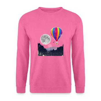 Heißluft-Ballon-Mond-Himmel-Sauerstoff-Ereignis-Party-Geschenk - Unisex Pullover - Pink - Vorne